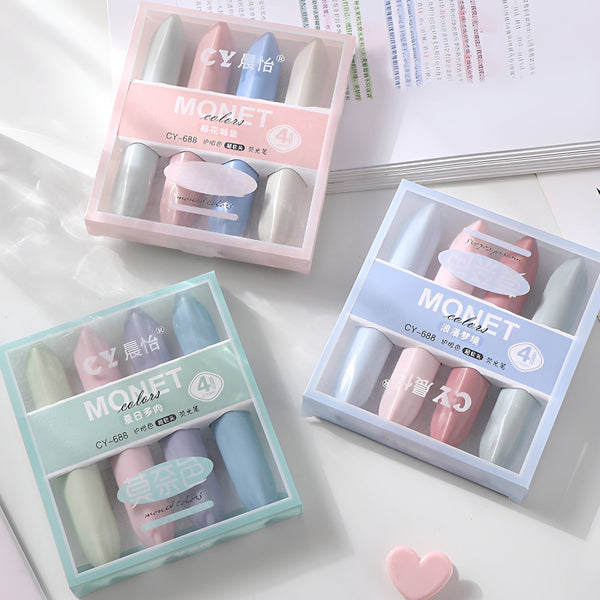 Monet Colors Aesthetic Highlighters - Set of 4