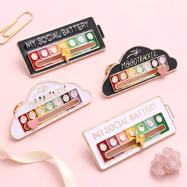 Mood Tracker Enamel Pin
