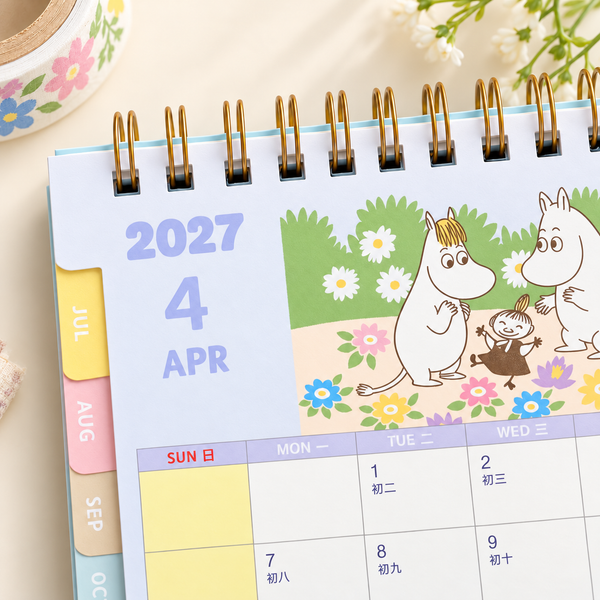 Moomin 2027 Floral Desk Calendar