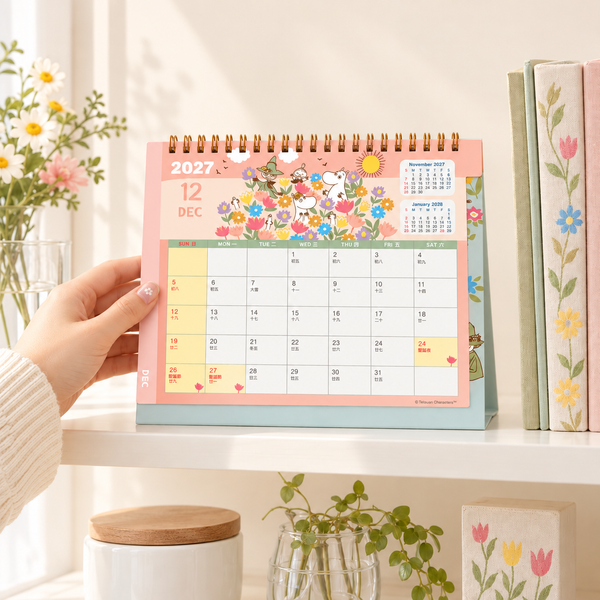 Moomin 2027 Floral Desk Calendar