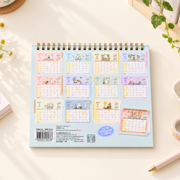 Moomin 2027 Floral Desk Calendar