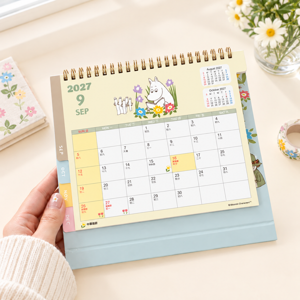 Moomin 2027 Floral Desk Calendar