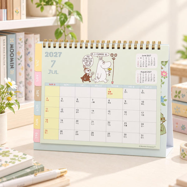 Moomin 2027 Floral Desk Calendar