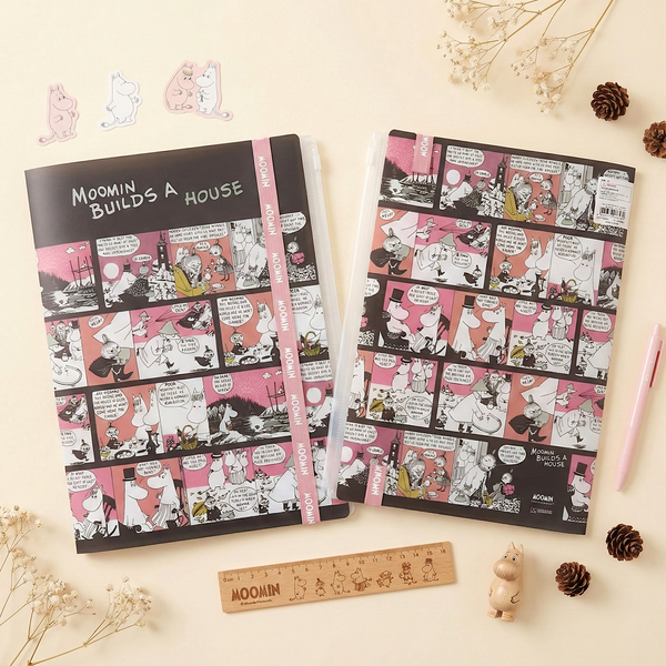 Moomin A4 Clear Book - Moomin Builds A House