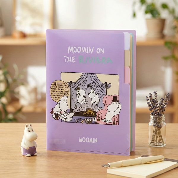 Moomin A5 Folder With Dividers - Moomin On The Riviera