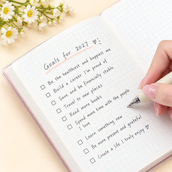 Moomin A6 Mini Grid Notebook with Clear Cover