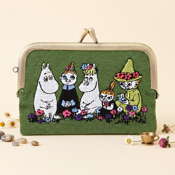 Moomin Embroidered Kiss-Lock Pouch - Limited Storybook Series