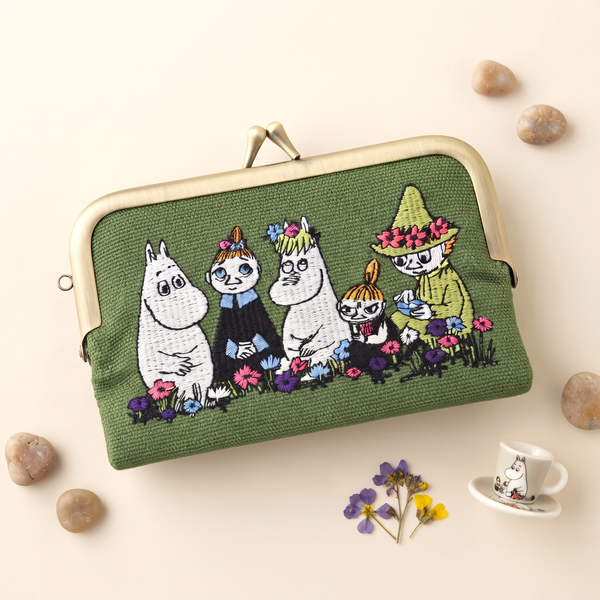 Moomin Embroidered Kiss-Lock Pouch - Limited Storybook Series