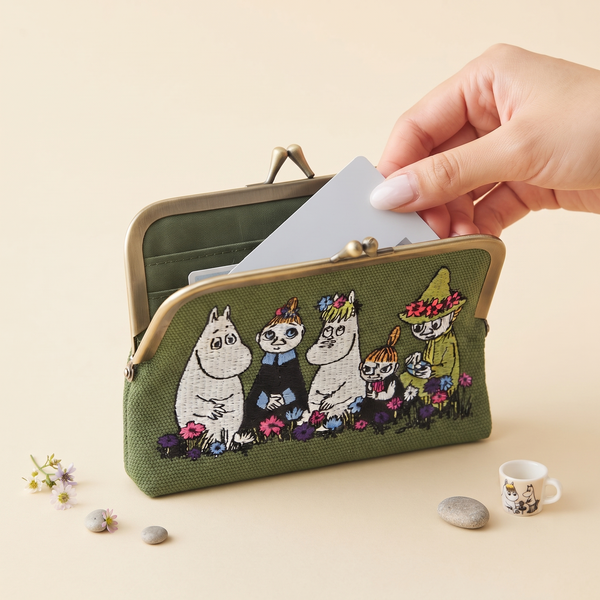 Moomin Embroidered Kiss-Lock Pouch - Limited Storybook Series