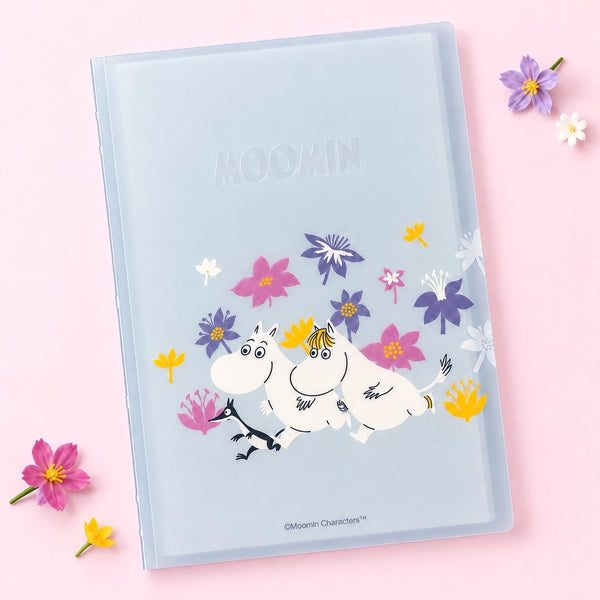 Moomin Meet You A4 Refillable Notebook - Flower Crush - 60 Sheets + Dividers