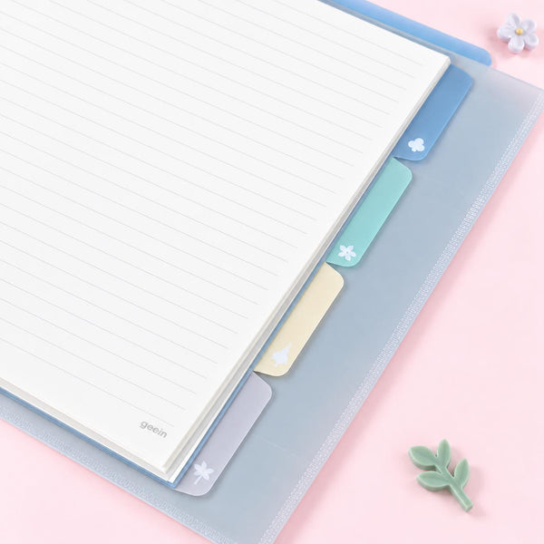 Moomin Meet You A4 Refillable Notebook - Flower Crush - 60 Sheets + Dividers