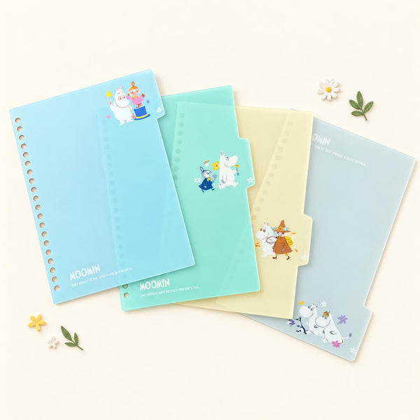 Moomin Meet You A4 Refillable Notebook - Little Trouble - 60 Sheets + Dividers