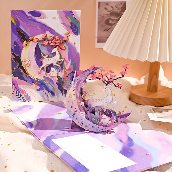 Moonlit Blessings 3D Greeting Card
