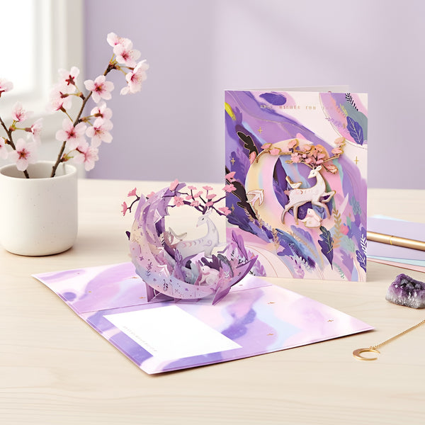 Moonlit Blessings 3D Greeting Card