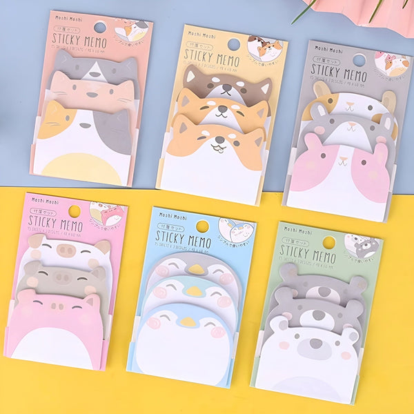 24 Pcs Yak Theme Sticky Notes With Pens - Cute Highland Cow Stationery Set For Office & School