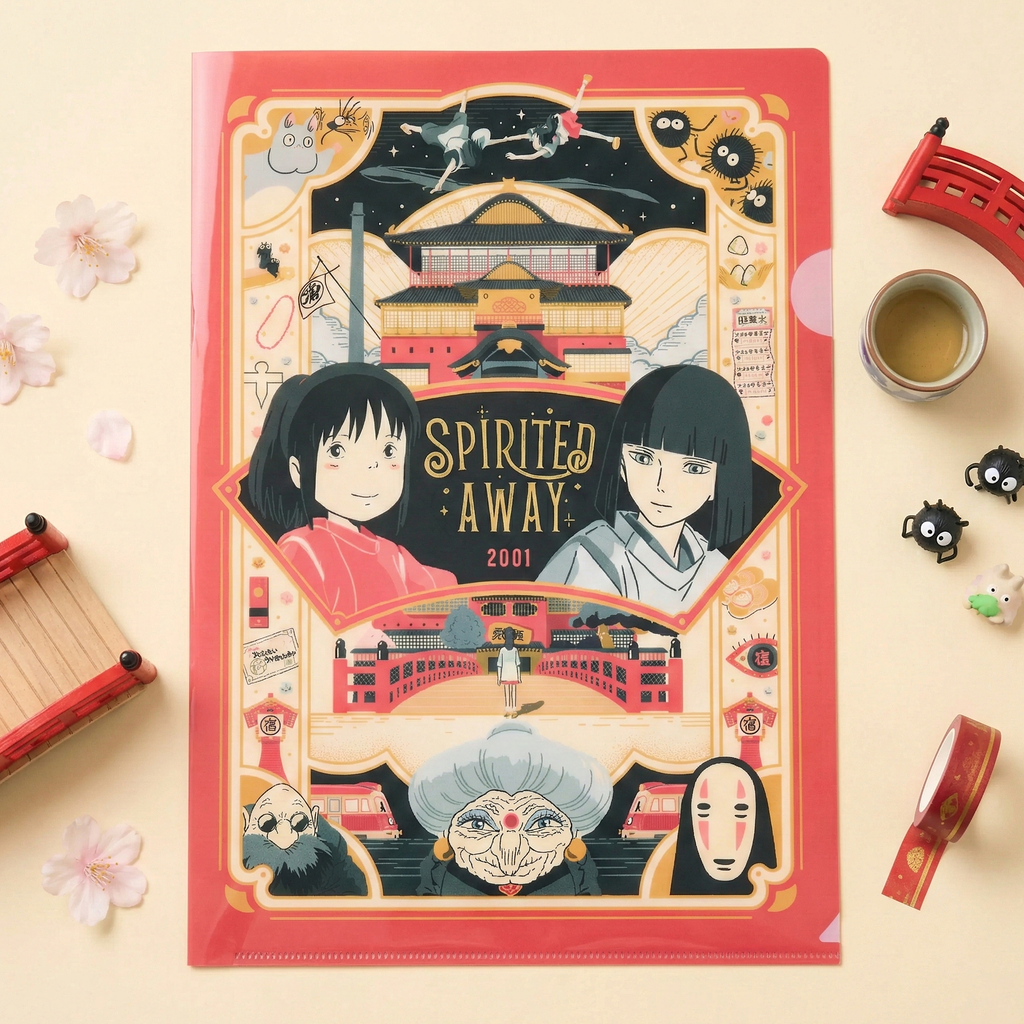 Movic Retro Frame Clear Folder - Spirited Away