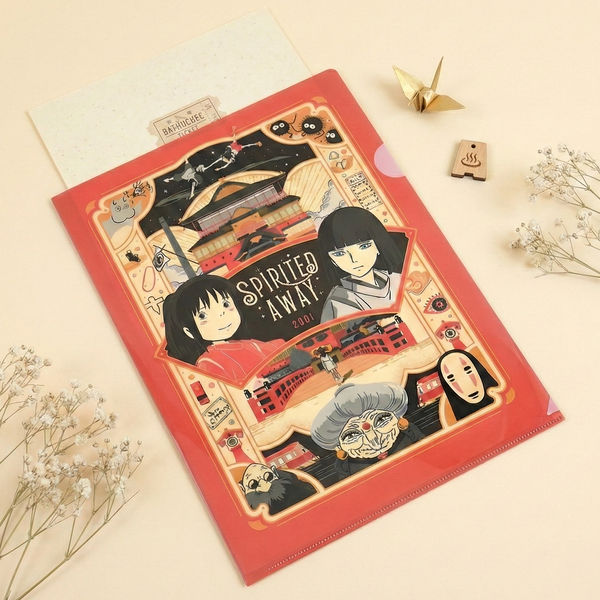 Movic Retro Frame Clear Folder - Spirited Away