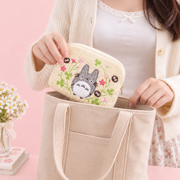 My Neighbor Totoro Embroidered Pouch
