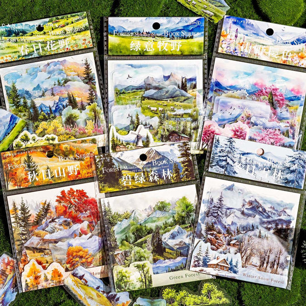 Nature in Seasons Large Clear Stickers