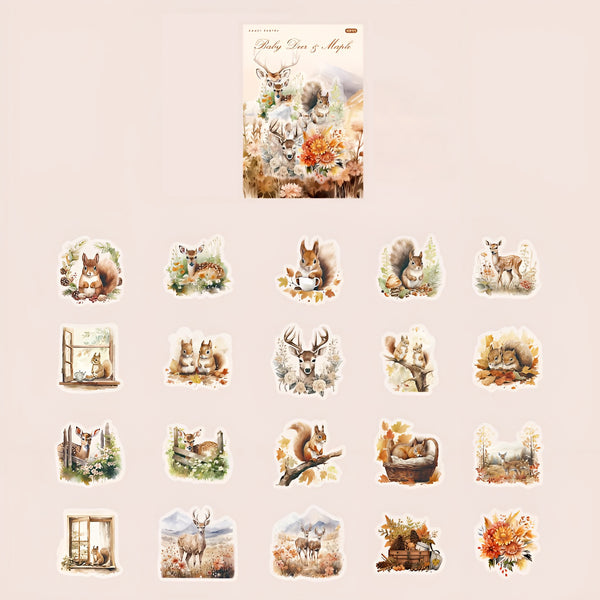Nut & Nest Forest Fall Animal Stickers