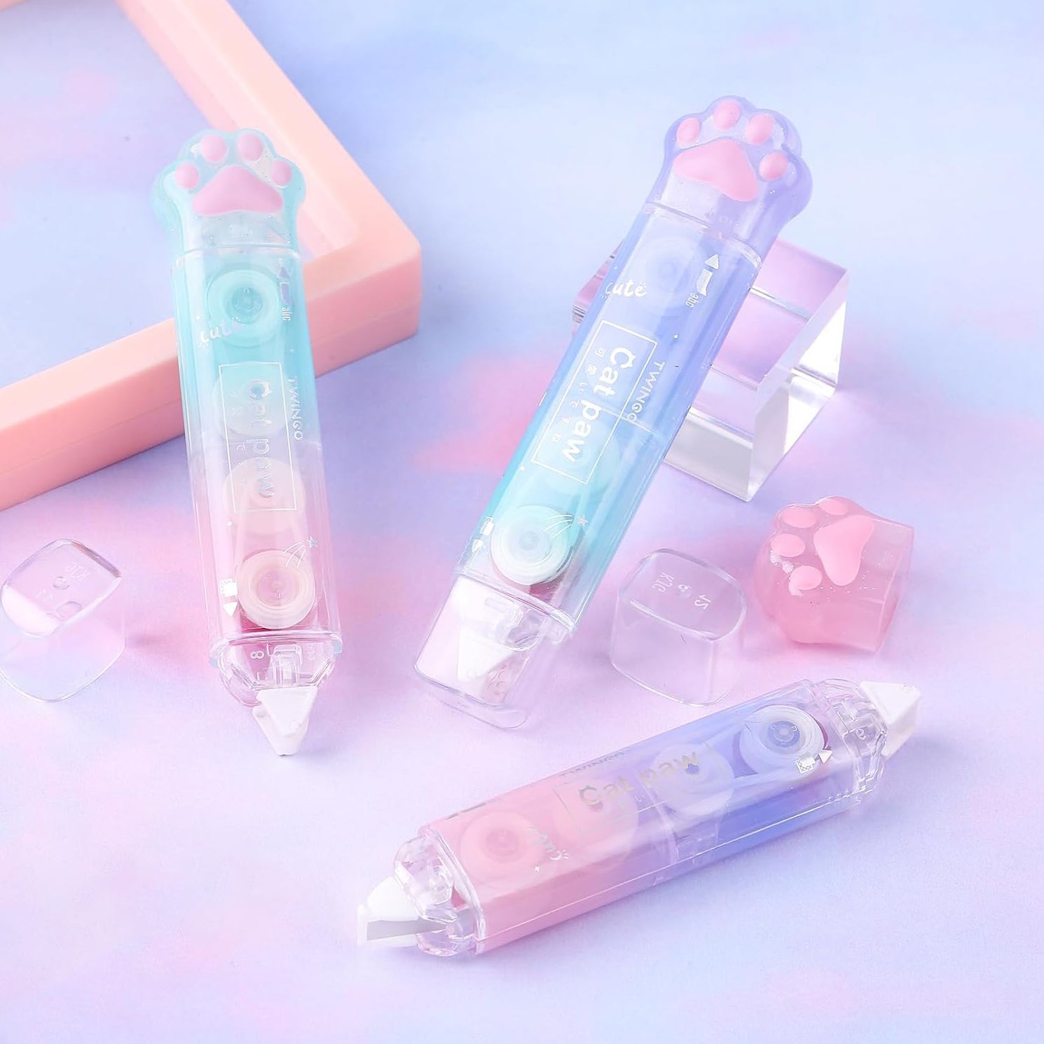 Ombre Cat Paw 2-Way Correction Tape | Kawaii Pen Shop