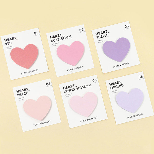 Paperian Color Large Heart Sticky Notes