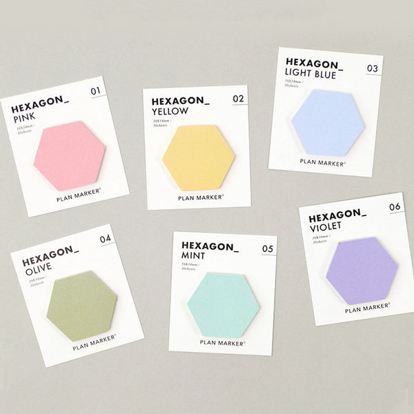 Paperian Large Hexagonal Sticky Notes