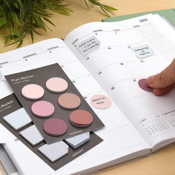 Paperian Monthly & Weekly Sticky Note Set