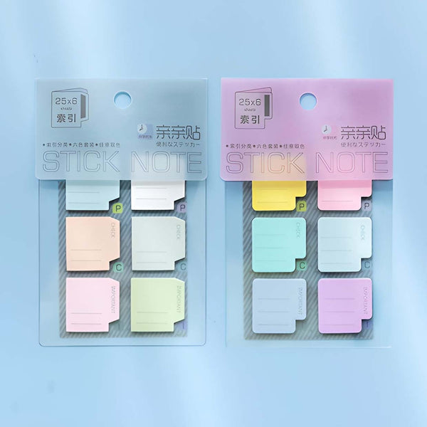 Pastel Color Index Sticky Note Set