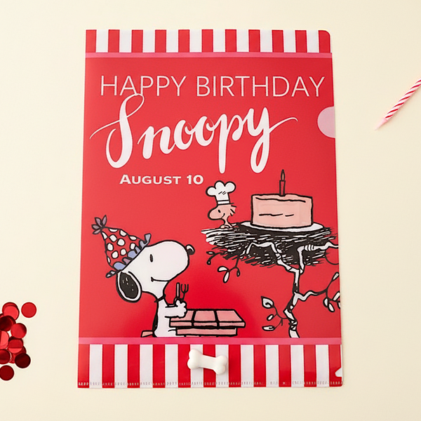 Peanuts Snoopy A4 Folder - Happy Birthday