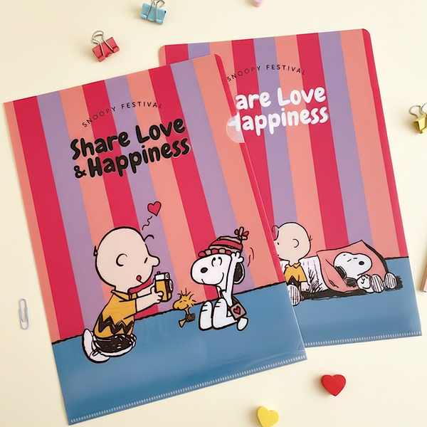 Peanuts Snoopy A4 Folder - Share Love & Happiness