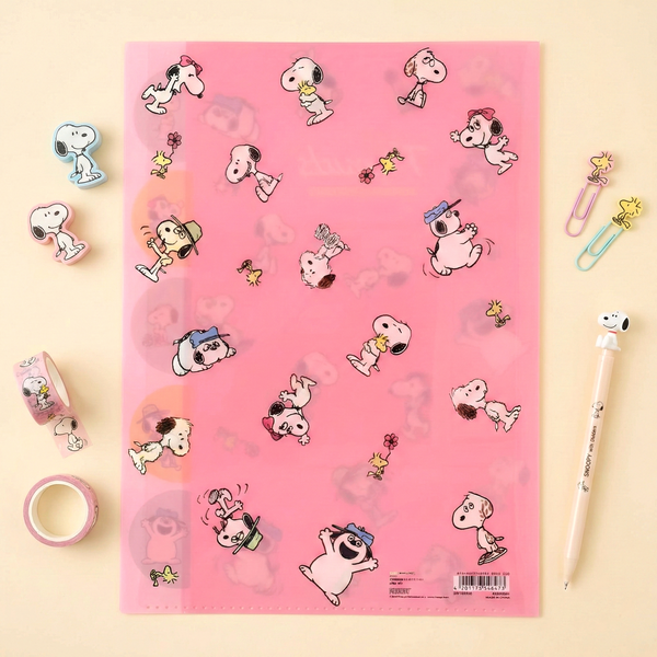 Peanuts Snoopy A4 Folder With Dividers - Playful Siblings