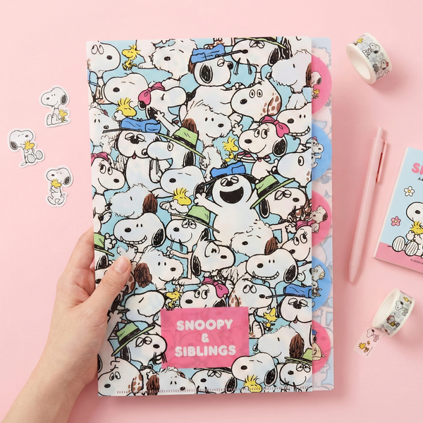 Peanuts Snoopy A4 Folder With Dividers - Siblings Collage