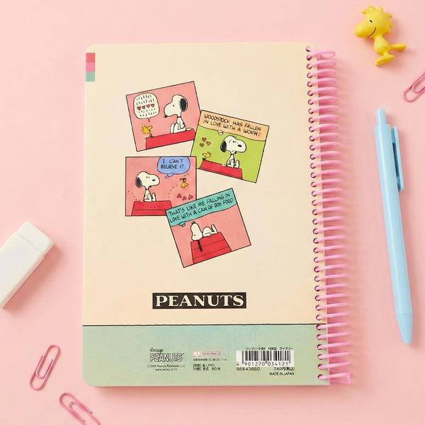 Peanuts Snoopy B6 Spiral Notebook - Beige