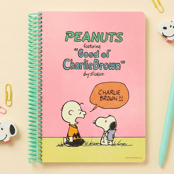 Peanuts Snoopy B6 Spiral Notebook - Pink | Kawaii Pen Shop