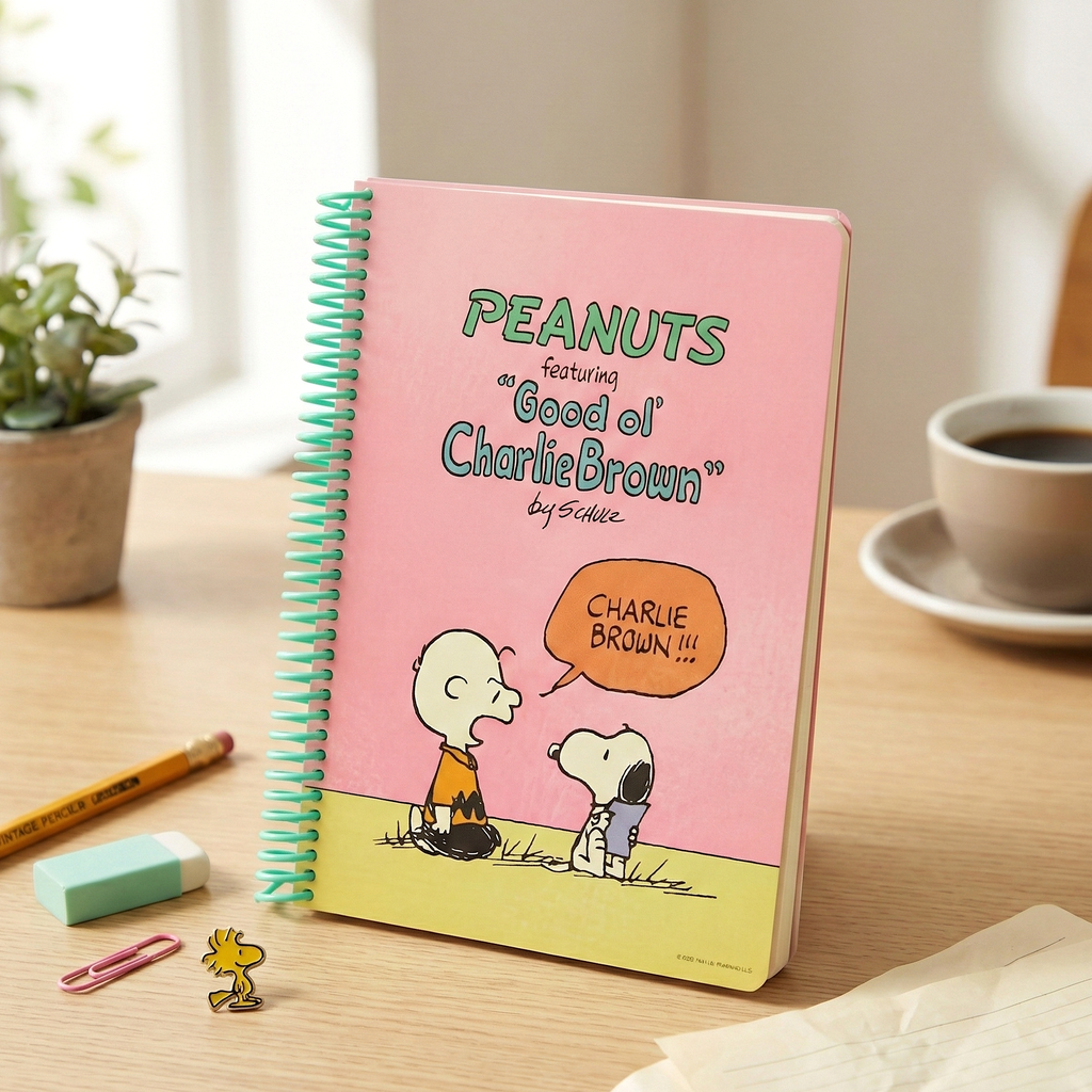 Peanuts Snoopy B6 Spiral Notebook - Pink | Kawaii Pen Shop