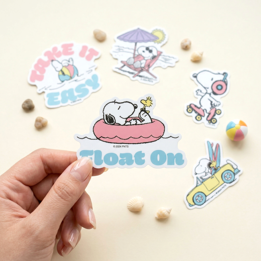 Snoopy Pool Sticker Peanuts Snoopy Beach Vibes Stickers - Summer Edition | Kawaii Pen Shop