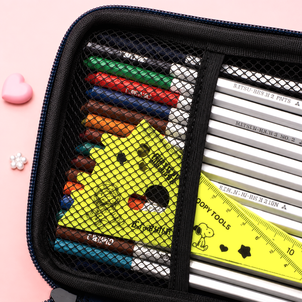 Peanuts Snoopy Hard Shell Pencil Case - Busy Day