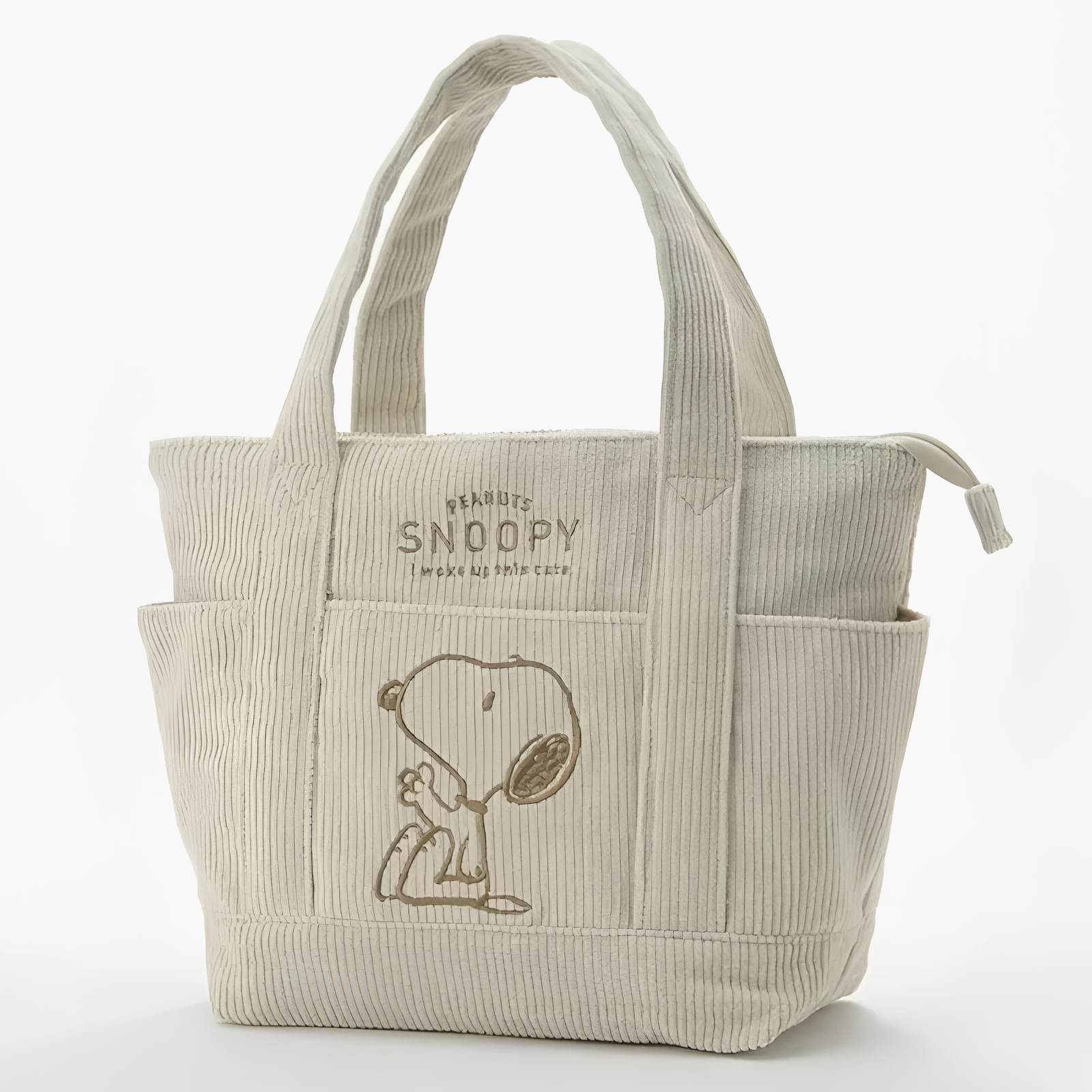 Peanuts Snoopy Corduroy Tote Bag - Woke Up This Cute