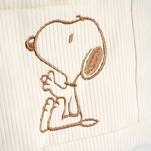 Peanuts Snoopy Corduroy Tote Bag - I Woke Up This Cute (4 Colors)