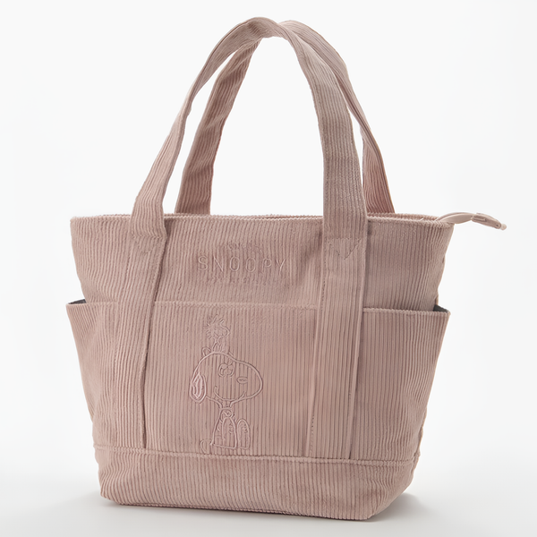 Peanuts Snoopy Corduroy Tote Bag - I Woke Up This Cute (4 Colors)