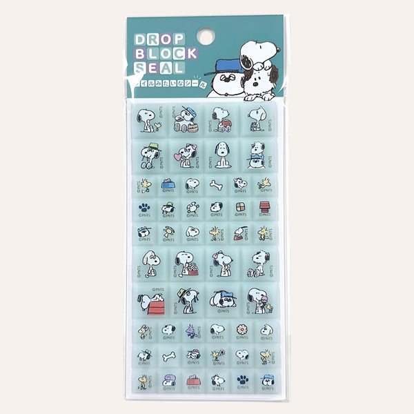 Peanuts Snoopy Drop Block 3D Tile Style Stickers - Limited Vintage Series
