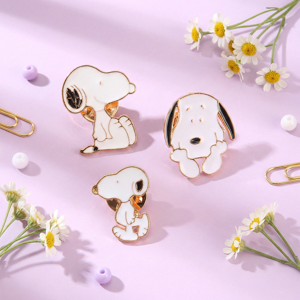 Snoopy Jacket Pin Peanuts Snoopy Enamel Pin | Kawaii Pen Shop