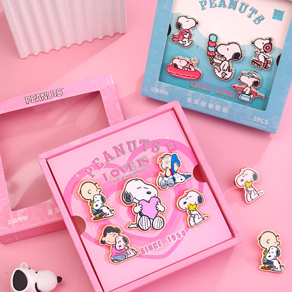 Peanuts Snoopy Enamel Pins - Boxed Set of 5 - Blue