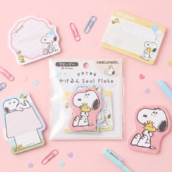 Peanuts Snoopy Write-On Stickers - Beige - Limited Edition