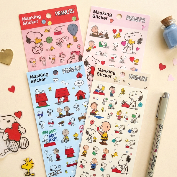 Peanuts Snoopy Masking Stickers