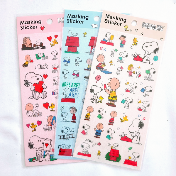 Peanuts Snoopy Masking Stickers