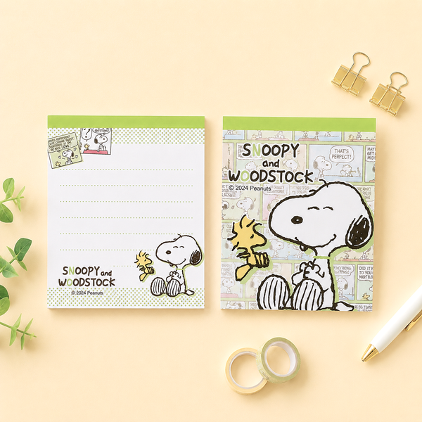 Peanuts Snoopy Memo Pad - Vintage Comics - Limited Edition