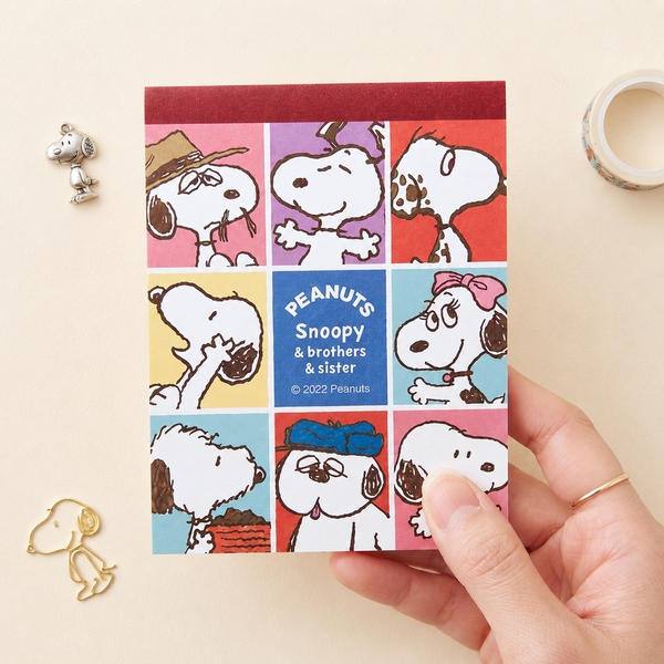 Peanuts Snoopy Memo Pad - Snoopy & Family - Limited Edition