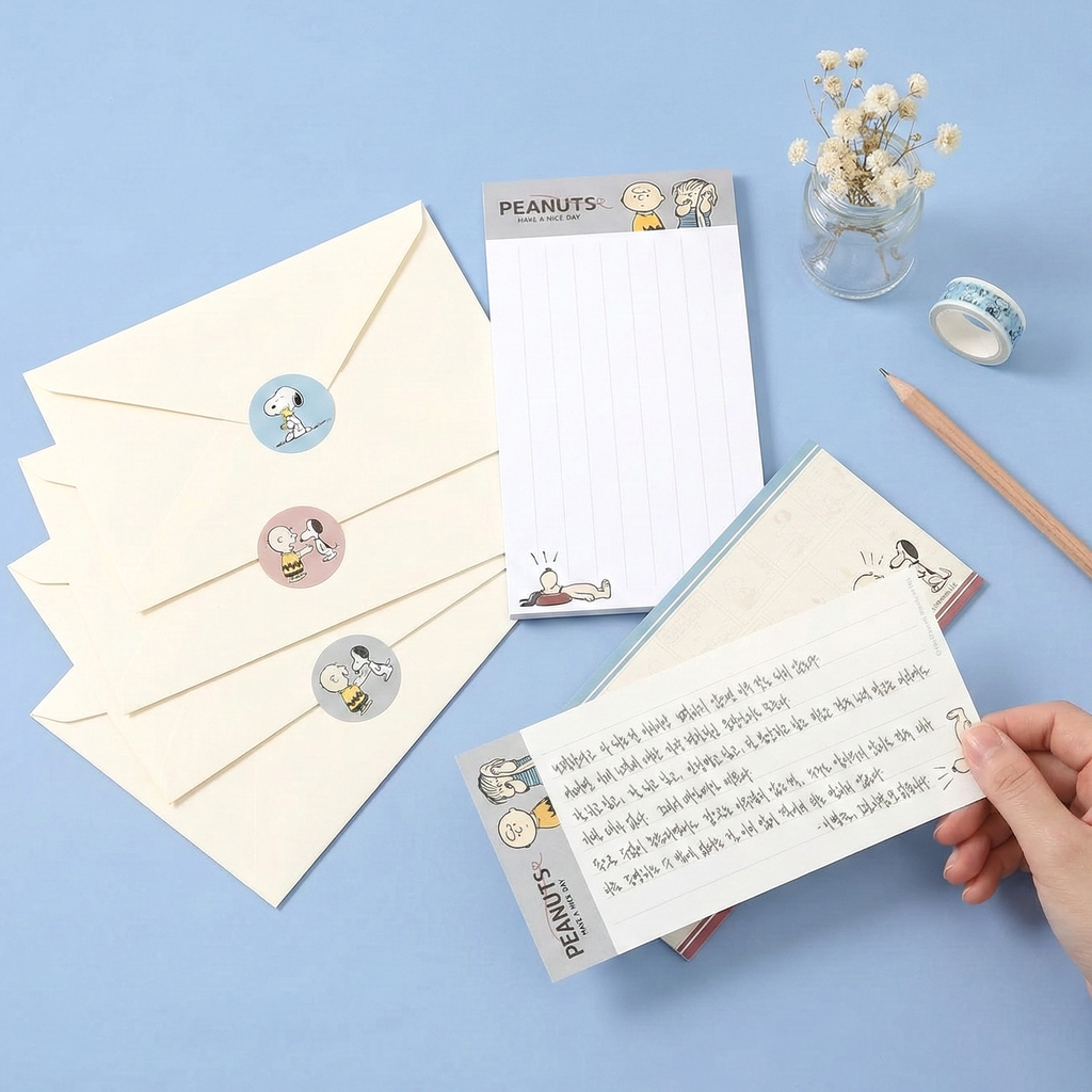 Snoopy Mini Letter Set - Vintage - Comic Strip | Kawaii Pen Shop